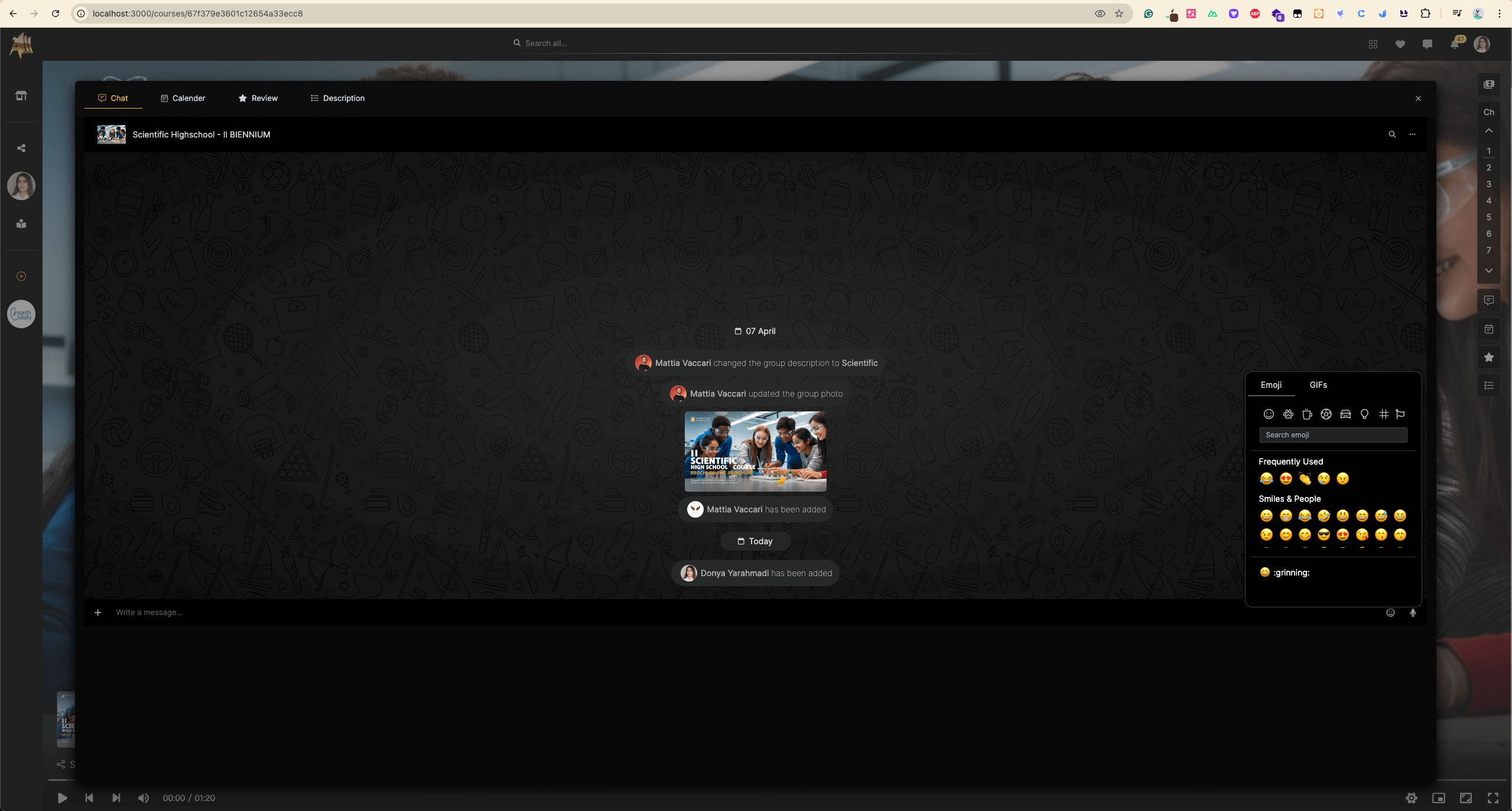 Plataforma de ensino online Aladia screen