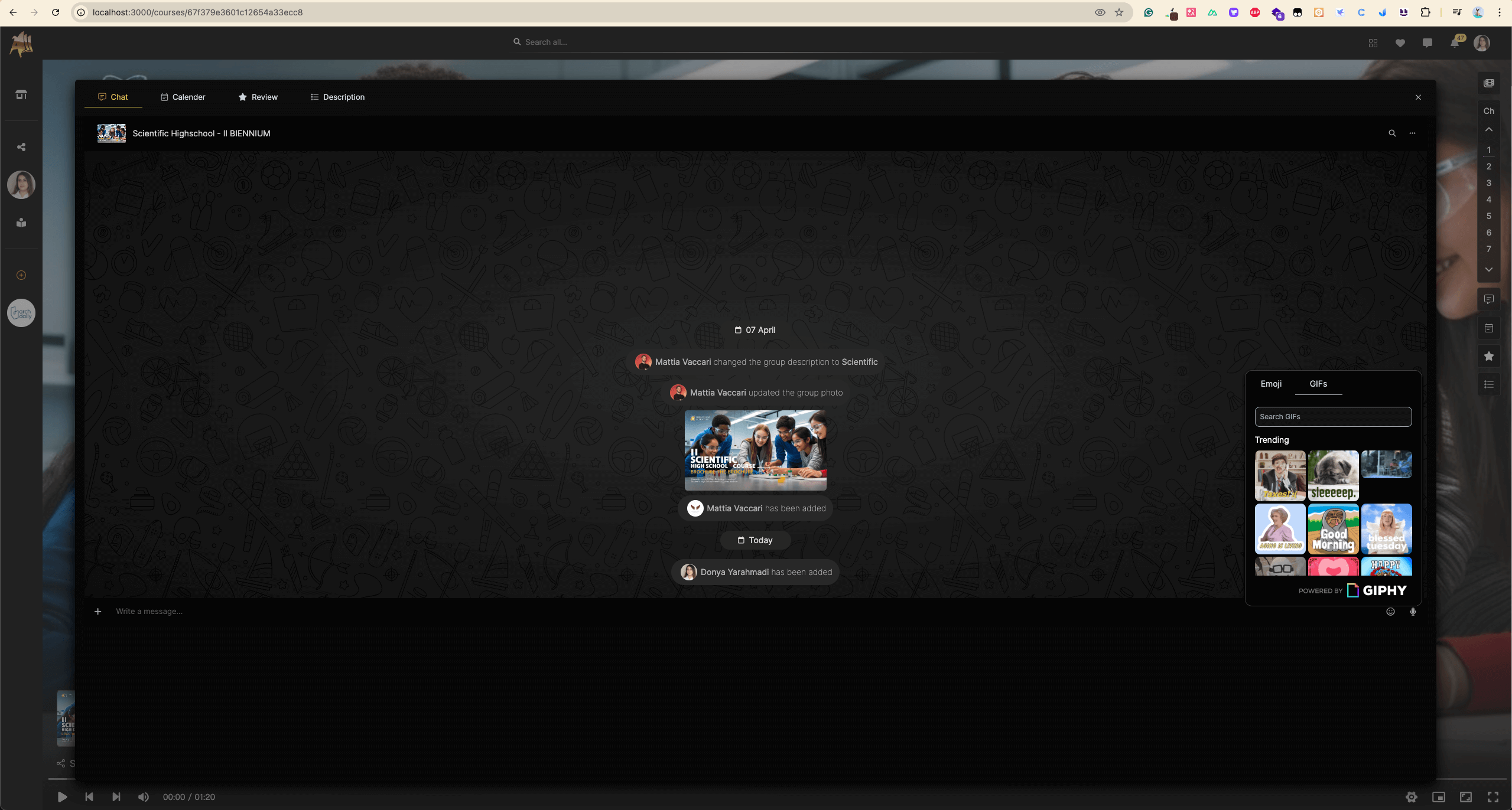 Plataforma de ensino online Aladia screen