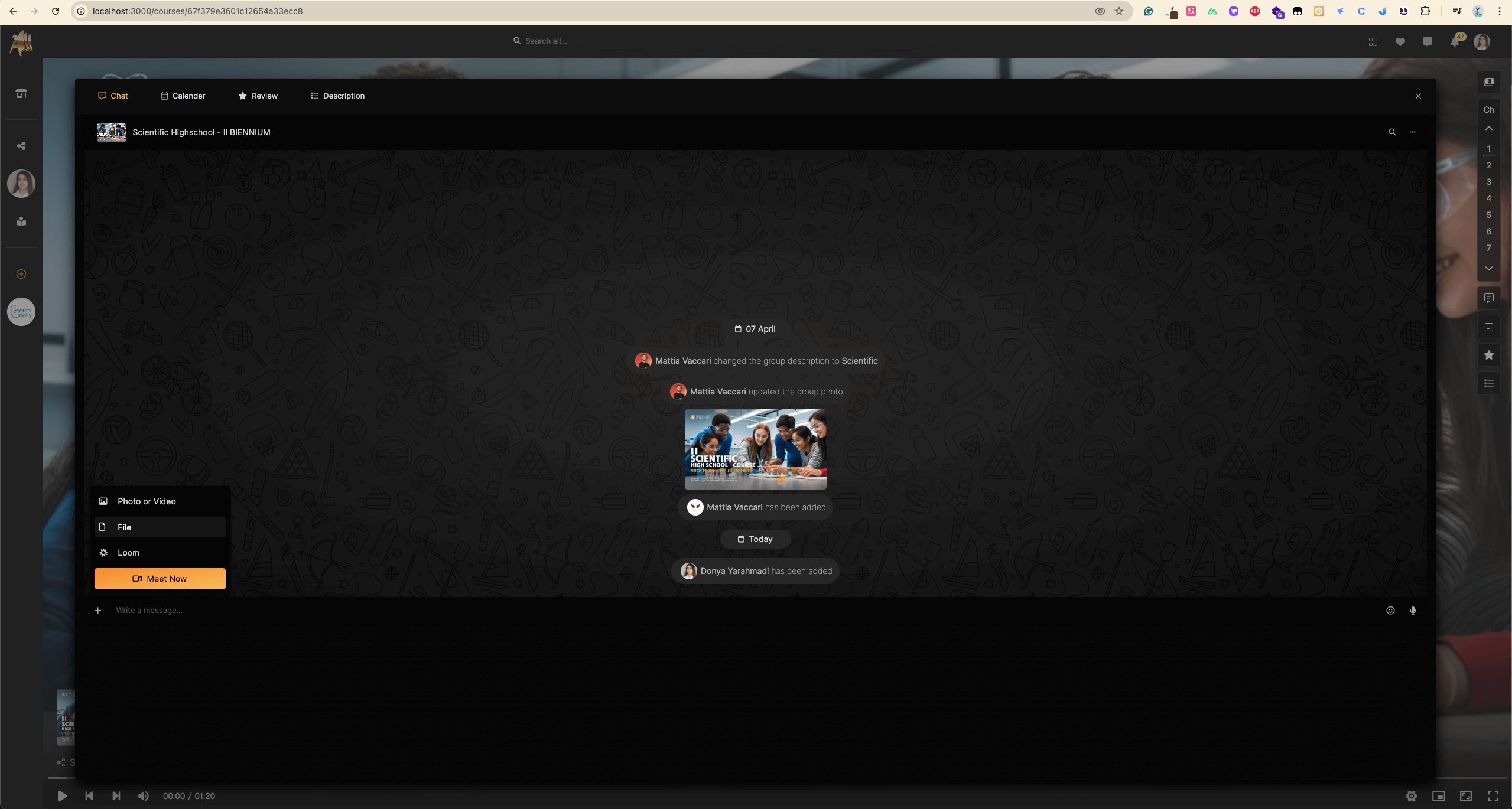 Plataforma de ensino online Aladia screen